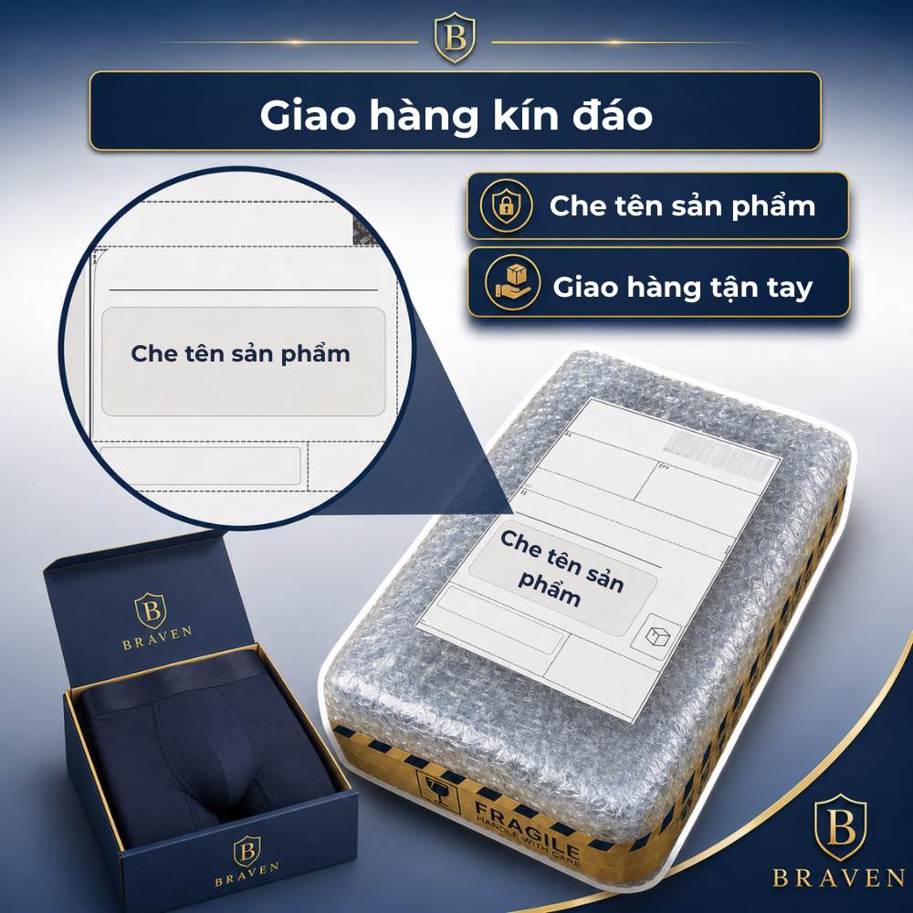 BRAVEN ICE SILK BOXER – Quần Lót Nam Lụa Băng Lạnh Cao Cấp, Co Giãn 4 Chiều, Mềm Mát Thoáng Khí